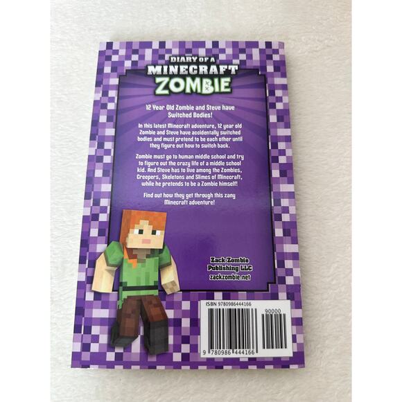 4 Book Set of Diary of a Minecraft Zombie Books by Zack Zombie Paperback - Picture 7 of 9